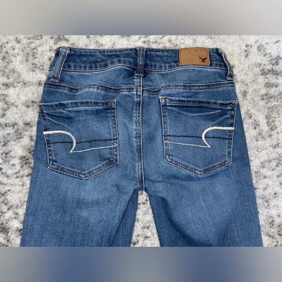 American Eagle Outfitters Super Stretch Jegging Medium Wash Size: 0 Short - Picture 4 of 5